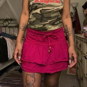 y2k tiered mini skirt